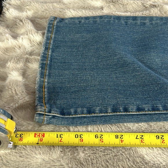 Y2K Bisou Deve bling button flap back pocket boot cut jeans size 28 - Picture 10 of 13